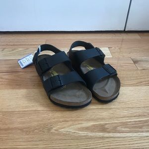 Birkenstock Leather Milano 37 6.5-7.5 NWT black
